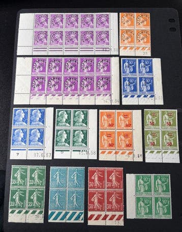 Frankrijk 1934/1958 - Munt gedateerd inclusief Yvt 75 -, Gestempeld