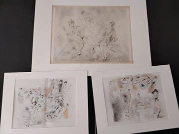 Jules Pascin (1885-1930) - Le Luteur , dans cafe, Antiek en Kunst