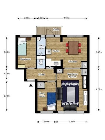 Te Huur 4 Appartement Korhaanstraat In Rotterdam, Huizen en Kamers, Rotterdam, Direct bij eigenaar, Appartement, Rotterdam
