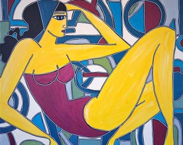 Patricia Kleyman (1965) - Demoiselle au maillot de bain