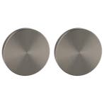 Set van twee blinde plaatjes ø52x6mm Permafix PVD antraciet, Verzenden, Nieuw