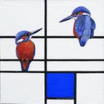 Jos Verheugen - Free after Mondrian, with Kingfishers