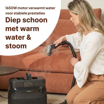 Vlekkenreiniger 1650W - Tapijtreiniger &amp; Stoomreiniger, Verzenden, Zo goed als nieuw