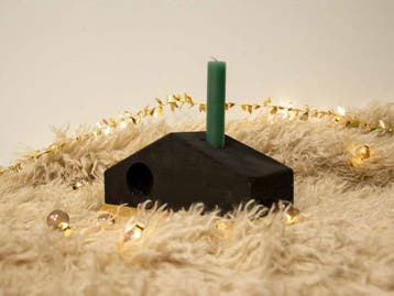 Kaarshouder Huis - Gerecycled hout (Kerst), Huis en Inrichting, Ophalen of Verzenden, Nieuw