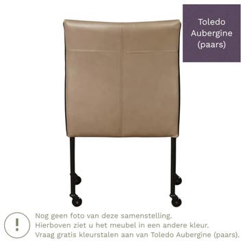 Leren eetkamerstoel More - Toledo Aubergine (paars) - Poten, Huis en Inrichting, Overige kleuren, Bohemian, Industrieel, Modern, Scandinavisch