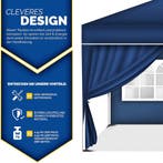 Tillvex® Zijwand voor paviljoen - 3x3m - Blauw, Verzenden, Zo goed als nieuw