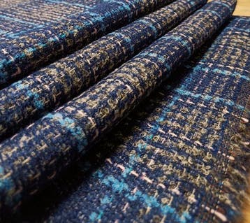 B537 - 480 x 160 cm - Tessuto Bouclé Tartan in 100% Pura
