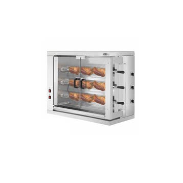 GGM Gastro | Elektrische kippengrill roterend - 9kW - 3 |, Verzenden, Nieuw in verpakking, Fornuis, Frituur en Grillen