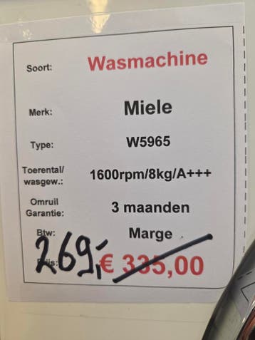 Miele wasmachines - UITVERKOOP - ZOMERSALE - vanaf 159 euro!, Refurbished, Voorlader, 85 tot 90 cm, Ophalen