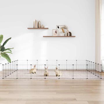 vidaXL Huisdierenkooi met deur 28 panelen 245x245x35 cm, Verzenden, Nieuw