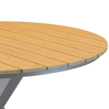 Quincy dining tuintafel latte 120xH75 cm rond polywood blad, Tuin en Terras, Ophalen of Verzenden, Nieuw
