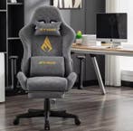 Nieuwe: Game Stoel – Ergonomisch en PU-Lederen Bureaustoel, Huis en Inrichting, Verzenden, Nieuw, Ergonomisch, Grijs