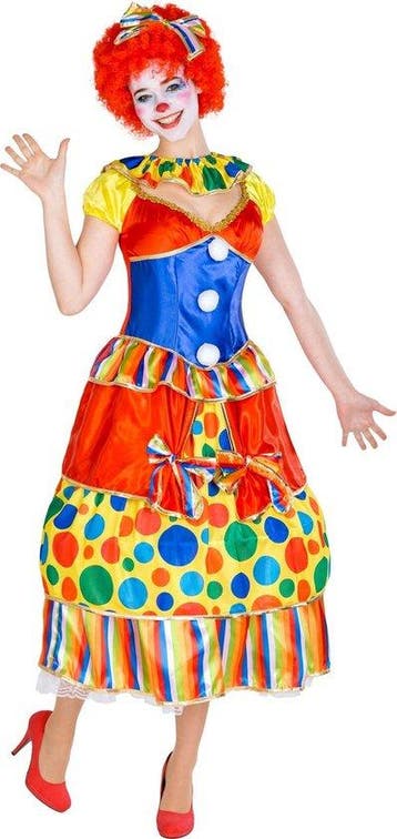 2dekans | dressforfun - Vrouwenkostuum clown Fridoline XL -, Tectake, Ophalen of Verzenden, Zo goed als nieuw, Maat 36 (S)