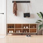 vidaXL Schoenenkast 131x35x50 cm bewerkt hout sonoma, Verzenden, Nieuw