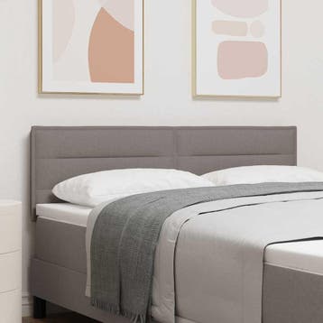 vidaXL LED Hoofdbord Taupe Stof, Verzenden, Nieuw, Stof