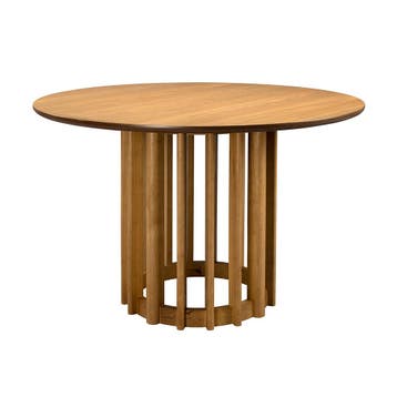 *WOONWINKEL* Dutchbone Barlet Oak Ronde Eettafel Eiken 120 C, Verzenden, Nieuw