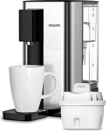 Elektronische waterdispenser zilver/zwart