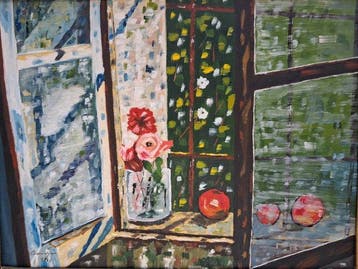 Italiaanse school (XX) - Alla finestra, Antiek en Kunst, Kunst | Schilderijen | Klassiek