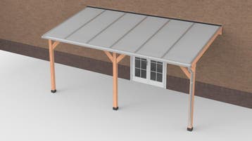 Douglas Terrasoverkapping Polycarbonaat Opaal Geschaafd 600, Tuin en Terras, Nieuw