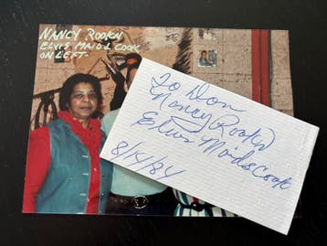 Elvis Presley - Handtekening Nancy Rooks, Ophalen of Verzenden, Zo goed als nieuw, Foto of Kaart, Gesigneerd