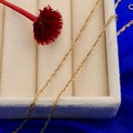 9 karaat Singapore schakelketting, Sieraden, Tassen en Uiterlijk, Kettingen, Ophalen of Verzenden, Gebruikt, Overige kleuren, Goud