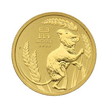 Gouden Lunar munt diverse jaargangen 1/10 troy ounce, Verzenden