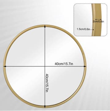 Ronde Wandspiegel met Metalen Frame voor Badkamer en Hal, Verzenden, Nieuw