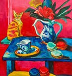 Camilo - El Gato Atigrado y el Bodegón Fucsia, Antiek en Kunst