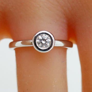 Ring - 18 karaat Witgoud - 0.25ct. tw. Diamant (Natuurlijk), Nieuw