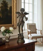 Pierre Chenet (XX-XXI) - sculptuur, Winged Cupid with Bow, Antiek en Kunst