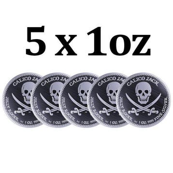 Niue. 2 Dollars 5 x 2022 1oz $2 NZD Niue Calico Jack - Jolly