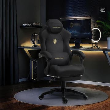Dowinx Luxury Series Suede Bureaustoel LS-66D68E - Zwart, Verzenden, Zo goed als nieuw
