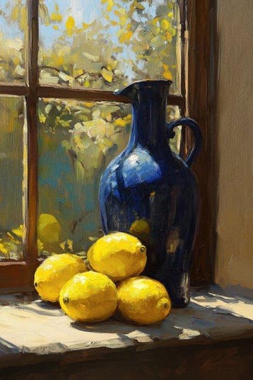 Iconica - Lemons by the Window - unique 1/1 XXL (150 x 100