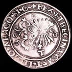 Spanje. Carlos I. Real Acuñado en Toledo, marca de ensayador