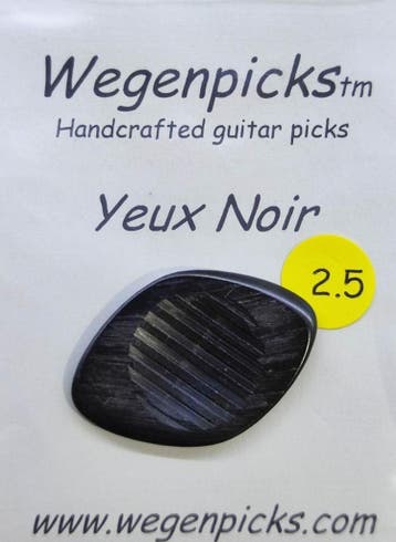 Wegen YN250 Yeux Noir Plectrum - 2.50 mm - Zwart - Set van 2, Muziek en Instrumenten, Ophalen of Verzenden, Nieuw, Elektrische gitaar