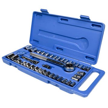 Benson 40-delige doppendoos - metrisch en inch - verchroo..., Ophalen of Verzenden, Nieuw