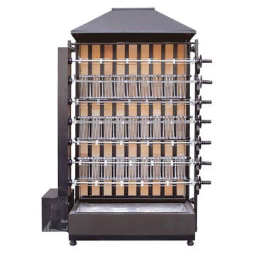 GGM Gastro | Houtskool kippengrill roterend - 7 spitten voor, Verzenden, Nieuw in verpakking, Fornuis, Frituur en Grillen
