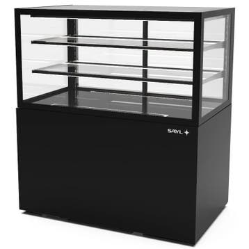 Neutrale Vitrine | INTEGRA | Zwart | 3 Niveaus | Wielen, Verzenden, Nieuw in verpakking