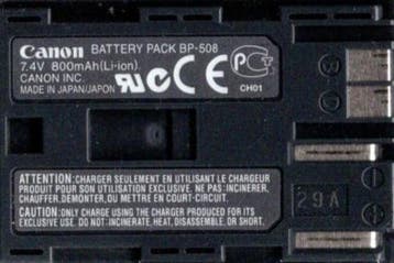 Canon BP-508 Accu / Batterij, Verzenden, Zo goed als nieuw