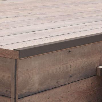 vidaXL Terras hoekplinten 5 st 170 cm HKC donkerbruin, Verzenden, Nieuw