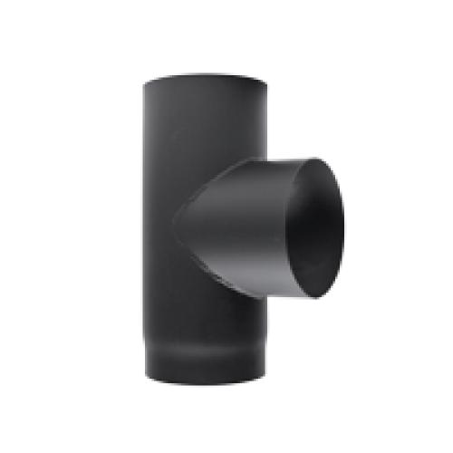 Kachelpijp 180 Staal 2 Mm T-stuk + Deksel, Huis en Inrichting, Kachels