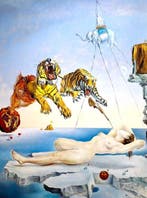 Salvador Dalí (after) - Rêve Causé par le Vol d’une abeille, Antiek en Kunst, Kunst | Tekeningen en Foto's