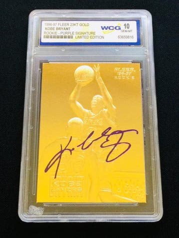 1996/97 Skybox Kobe Bryant Rookie - Purple Signature - Gold, Nieuw