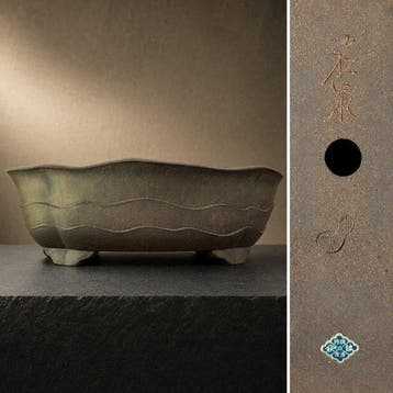 Originele Yamaaki Bonsai-pot - Steengoed - Koshosen - Japan