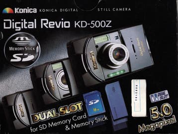 Konica Minolta Revio KD-500Z Digitale Compact Camera - Zwart, Verzenden, Nieuw