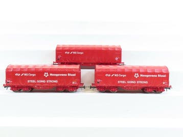 Roco H0 - 46661 - Modeltrein goederenwagon (3) - 3x 4-assige, Nieuw