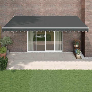 vidaXL Luifel uittrekbaar 5x3 m stof en aluminium, Tuin en Terras, Verzenden, Nieuw