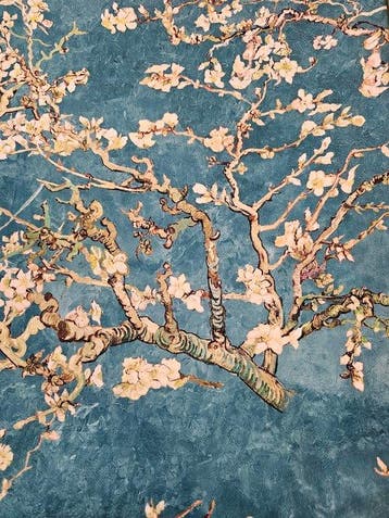Fluweel! Stof Van Gogh Bloemmotief Mandorlo in fiore Art