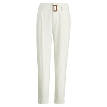 Polo Ralph Lauren • katoenen pantalon in creme • 36 (2), Kleding | Dames, Polo Ralph Lauren, Verzenden, Wit, Nieuw