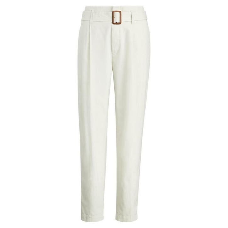 Polo Ralph Lauren • katoenen pantalon in creme • 36 (2), Kleding | Dames, Broeken en Pantalons, Wit, Nieuw, Maat 36 (S), Verzenden